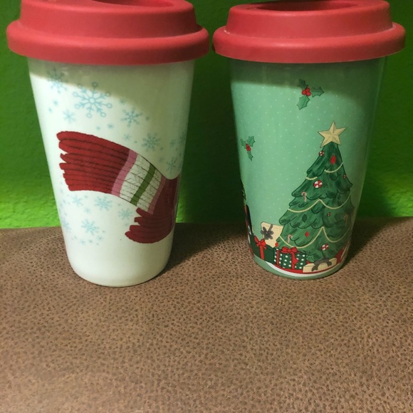 Fitz and Floyd Christmas travel tumblers - Picture 2 of 7